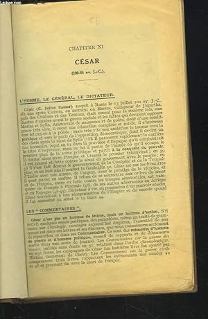 Bild des Verkufers fr CESAR ET SALLUSTE (CHAPITRES XI ET XII DES 'LETTRES LATINES') zum Verkauf von Le-Livre