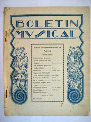 BOLETÍN MUSICAL. Nº 35 Febrero 1931