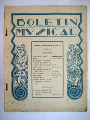 BOLETÍN MUSICAL. Nº 36 Marzo 1931