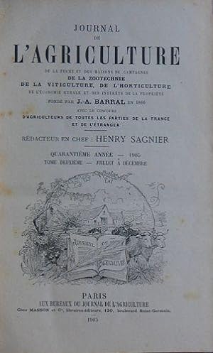 Journal De l' Agriculture 1905