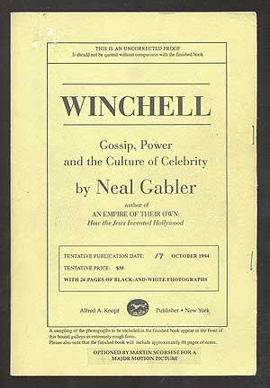 Bild des Verkufers fr Winchell: Gossip, Power and the Culture of Celebrity zum Verkauf von Between the Covers-Rare Books, Inc. ABAA