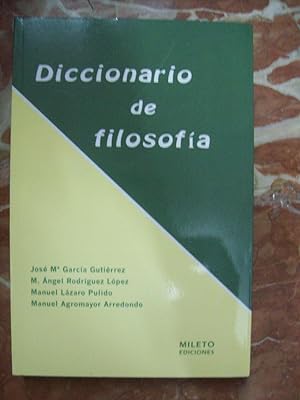 Imagen del vendedor de DICCIONARIO DE FILOSOFA a la venta por Itziar Arranz Libros & Dribaslibros