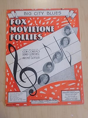 Big City Blues ( Fox Movietone Follies ) [ Vintage Sheet Music ]