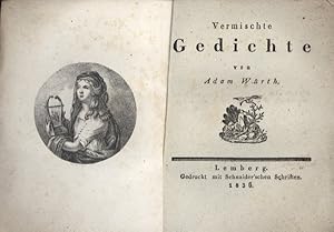 Bild des Verkufers fr Vermischte Gedichte. zum Verkauf von Georg Fritsch Antiquariat
