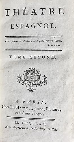 Théâtre espagnol. Tome second.