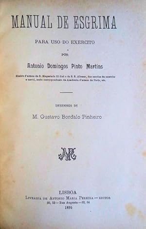 MANUAL DE ESGRIMA PARA USO DO EXERCITO.