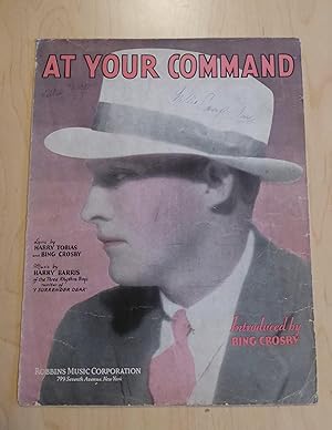 Seller image for At Your Command [ Vintage Sheet Music ] for sale by Bradley Ross Books