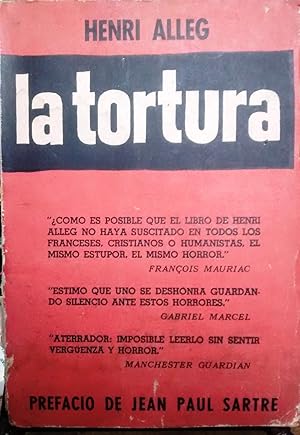 Bild des Verkufers fr La tortura. Prefacio de Jean Paul Sartre zum Verkauf von Librera Monte Sarmiento