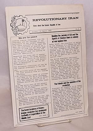 Revolutionary Iran: News about the Islamic Republic of Iran. No. 4 (22 March 1982)