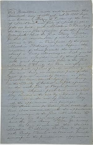 ORDERING THAT A LAND DEED BE REGISTERED, in an autograph docket, signed 11 May 1855, as a distric...