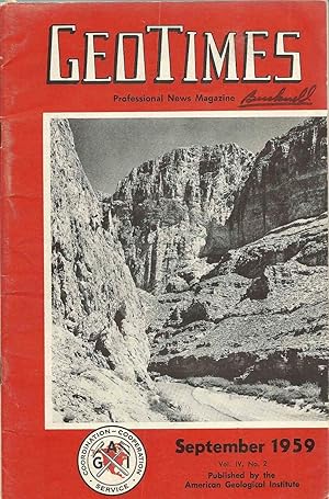 GeoTimes: Vol. IV, No. 2, September 1959