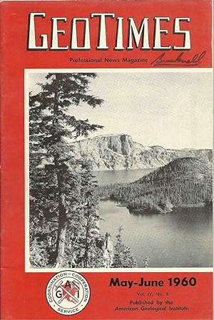 GeoTimes: Vol. IV, No. 8, May-June 1960