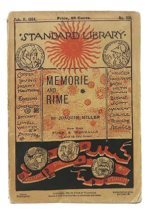 Imagen del vendedor de MEMORIE And RIME. Standard Library, No. 108. February 11, 1884 a la venta por Tavistock Books, ABAA