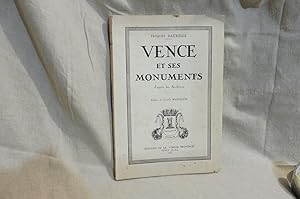 Imagen del vendedor de Vence Et Ses Monuments D'Aprs Les Archives a la venta por librairie ESKAL