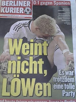 Berliner Kurier vom 30. Juni 2008, UEFA EURO 2008 vom 07. - 29. Juni 2008 Österreich / Schweiz,