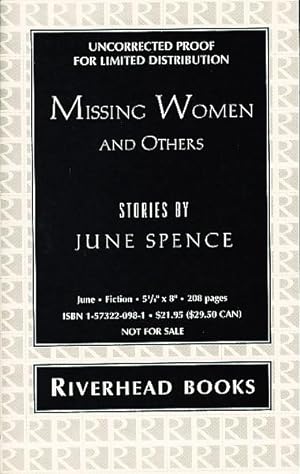 Imagen del vendedor de MISSING WOMEN AND OTHERS: Stories. a la venta por Bookfever, IOBA  (Volk & Iiams)