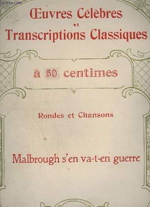 Seller image for MALBROUGH S'EN VA T'EN GUERRE - PIANO. for sale by Le-Livre