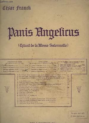 Seller image for PANIS ANGELICUS / PAIN DES ANGES - CHANT + ORGUE - BASSE OU CONTRALTO. for sale by Le-Livre