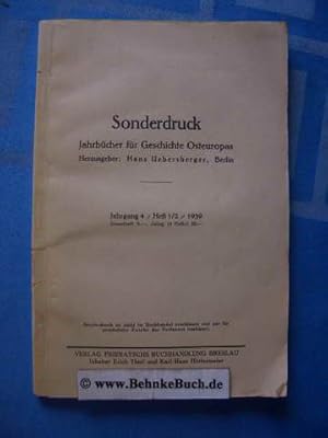 Jahrbücher für Geschichte Osteuropas. Jahrgang 4 / Heft 1/2 : 1939.