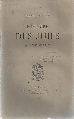 Histoire des Juifs à Bordeaux