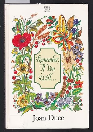 Bild des Verkufers fr Remember if You Will : More Favourite Poems Collected By [ Large Print ] zum Verkauf von Laura Books