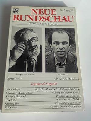 Bild des Verkufers fr Neue Rundschau - 98.Jahrgang 1987, Heft 2. Literatur als Gesprch zum Verkauf von Bildungsbuch