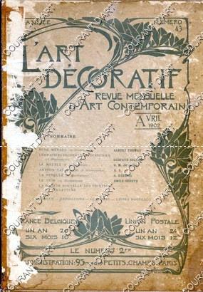 L'ART DECORATIF, REVUE MENSUELLE D'ART CONTEMPORAIN. OCTOBRE 1901-SEPTEMBRE 1902. LITHO STEINLEN,...