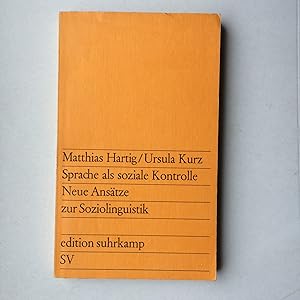 Seller image for Sprache als soziale Kontrolle - Neue Anstze zur Soziolinguistik for sale by Bildungsbuch