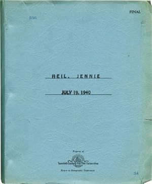 Imagen del vendedor de Heil, Jennie [Jennie] (Original screenplay for the 1940 film) a la venta por Royal Books, Inc., ABAA