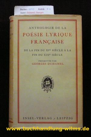 Poesie Lyrique Francaise