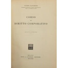 Bild des Verkufers fr Corso di diritto corporativo zum Verkauf von Libreria Antiquaria Giulio Cesare di Daniele Corradi