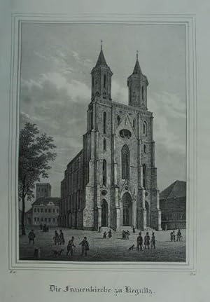 Bild des Verkufers fr Die Frauenkirche zu Liegnitz. Lithographie aus "Borussia. Museum fr Preusische Vaterlandskunde". Dresden 1839, 19 x 13 cm zum Verkauf von Antiquariat Johannes Mller