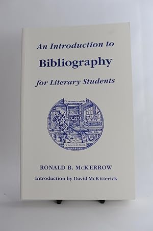 Seller image for An Introduction to Bibliography for Literary Students. for sale by Kerr & Sons Booksellers ABA