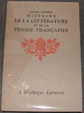 Histoire de la littérature et de la pensée françaises.