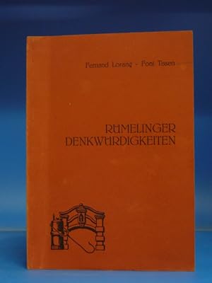 Bild des Verkufers fr Rmelinger Denkwrdigkeiten. - in Wort und Bild zum Verkauf von Buch- und Kunsthandlung Wilms Am Markt Wilms e.K.