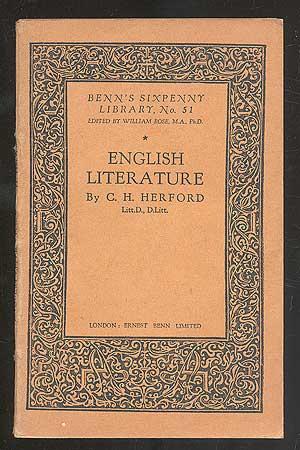 Bild des Verkufers fr English Literature zum Verkauf von Between the Covers-Rare Books, Inc. ABAA