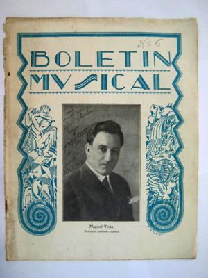 BOLETÍN MUSICAL. Nº 6 Agosto 1928