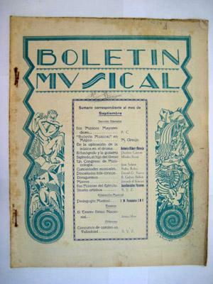 BOLETÍN MUSICAL. Nº 30 Septiembre 1930