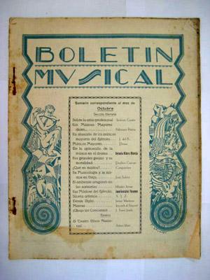 BOLETÍN MUSICAL. Nº 31 Octubre 1930