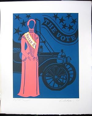 Mother of us all "Susan B. Anthony" (SIGNED Limited Ed. Lithograph by Robert Indiana)