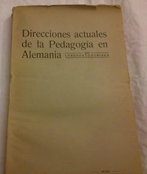 Imagen del vendedor de Direcciones actuales de la Pedagoga en Alemania. a la venta por Aaromadelibros