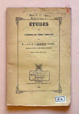 Bild des Verkufers fr Etudes sur l?harmonie des formes terrestres. zum Verkauf von antiquariat peter petrej - Bibliopolium AG