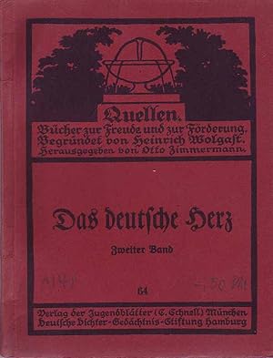 Imagen del vendedor de Das deutsche Herz. Deutsche Gedichte in drei Bnden. Zweites Bndchen. a la venta por Online-Buchversand  Die Eule