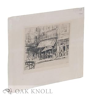 Engraving of a street scene in Germany