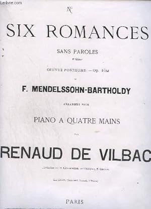 Bild des Verkufers fr 6 ROMANCES SANS PAROLES 8 CAHIERS - N2 : OP.102. zum Verkauf von Le-Livre