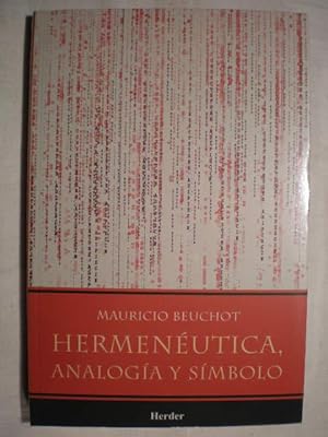 Imagen del vendedor de Hermenetica, analoga y smbolo a la venta por Librera Antonio Azorn