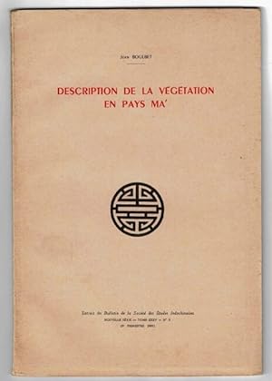 Bild des Verkufers fr Description de la vgtation en pays ma' (Boucle et plateu du Haut Donnai - Vitnam Sud) [cover title] zum Verkauf von Rulon-Miller Books (ABAA / ILAB)