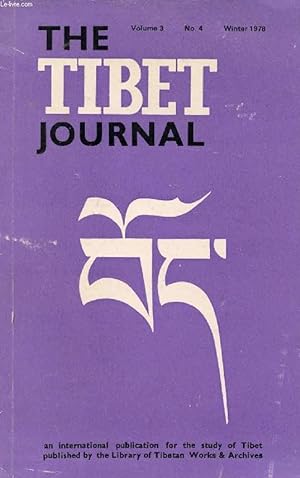Bild des Verkufers fr THE TIBET JOURNAL, VOL. 3, N 4, WINTER 1978 zum Verkauf von Le-Livre
