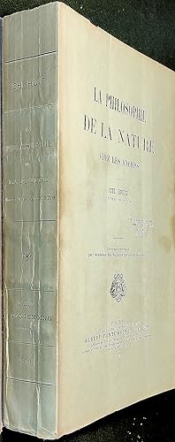 Imagen del vendedor de La Philosophie de la nature chez Anciens. a la venta por Le Chemin des philosophes