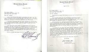 Two Hand Signed Letters by: Edward M. Kennedy & Alfonse D'Amato